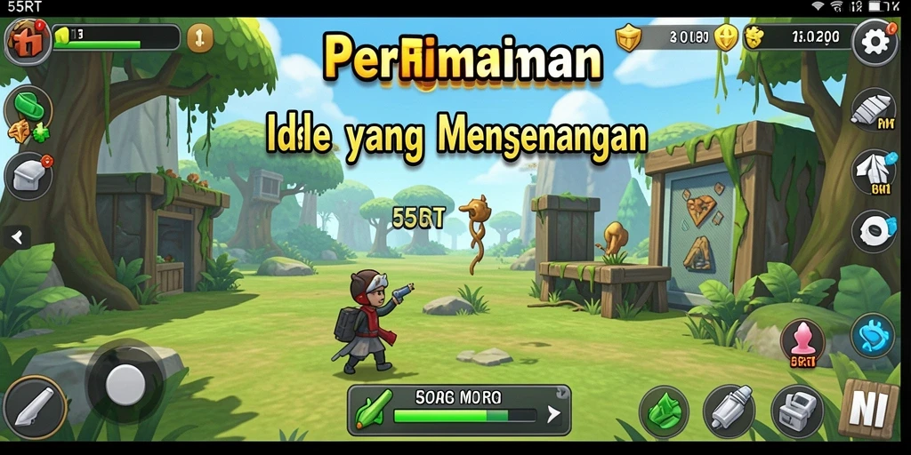 Tampilan gameplay 55RT yang menarik dan penuh warna.