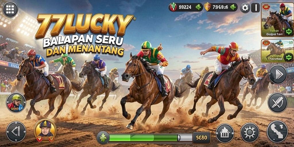 Gameplay mendebarkan dalam balapan seru di 777LUCKY.