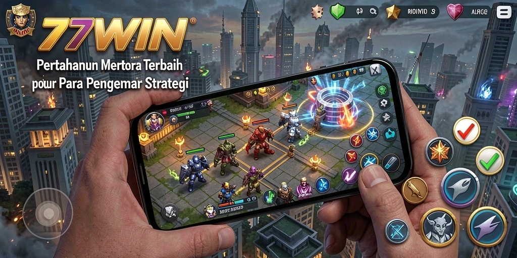 Gameplay menegangkan dalam pertahanan menara di 77WIN.