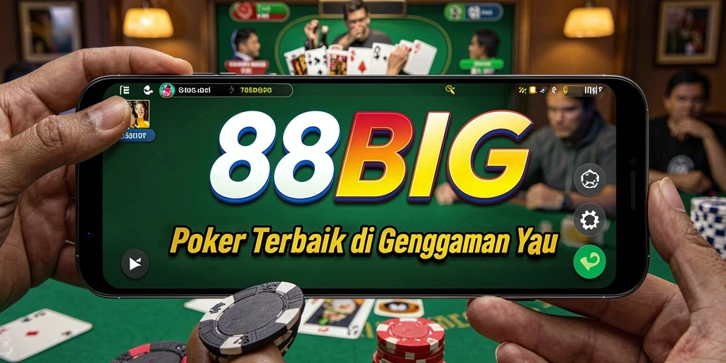 Tampilan gameplay seru dalam permainan poker yang mendebarkan.