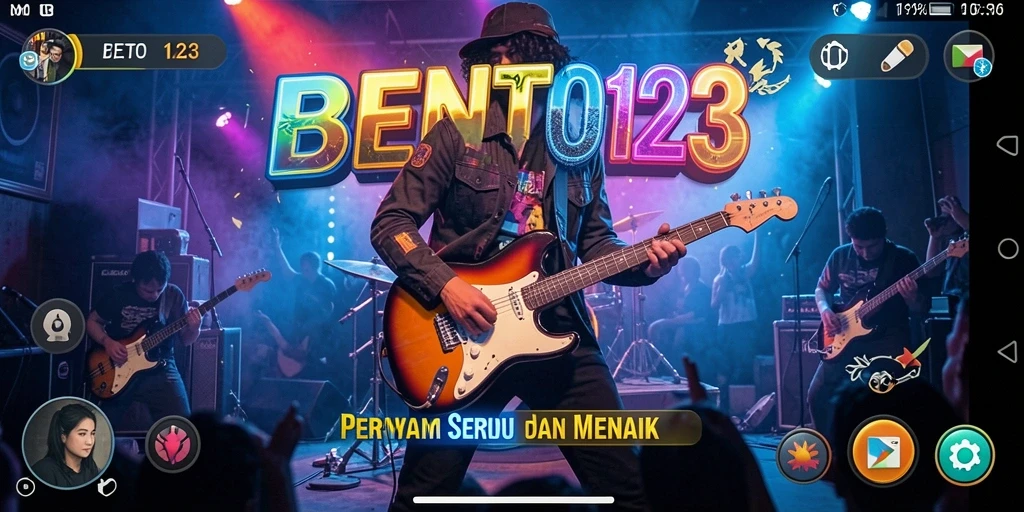 Screenshot gameplay BENTO123 menampilkan suasana bermain musik yang seru.