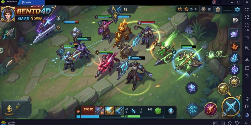 Screenshot BENTO4D menampilkan aksi gameplay strategis yang mendebarkan.