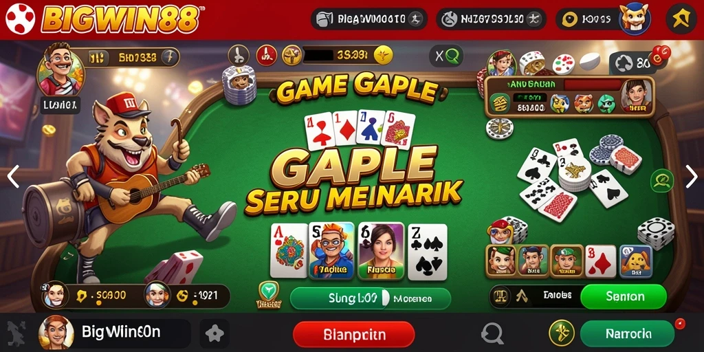 Tampilan gameplay yang menarik dari game Gaple.