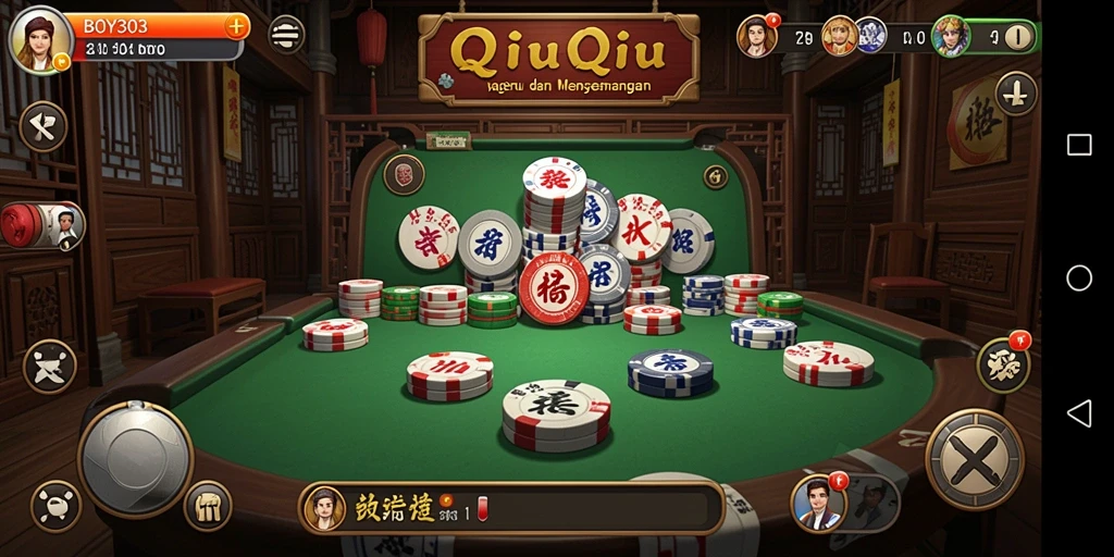 Tampilan gameplay seru QiuQiu di BOY303.