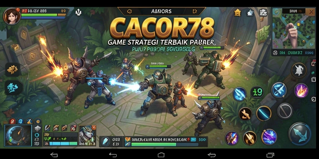 Screenshot gameplay CACOR78 yang menunjukkan pertarungan epik.