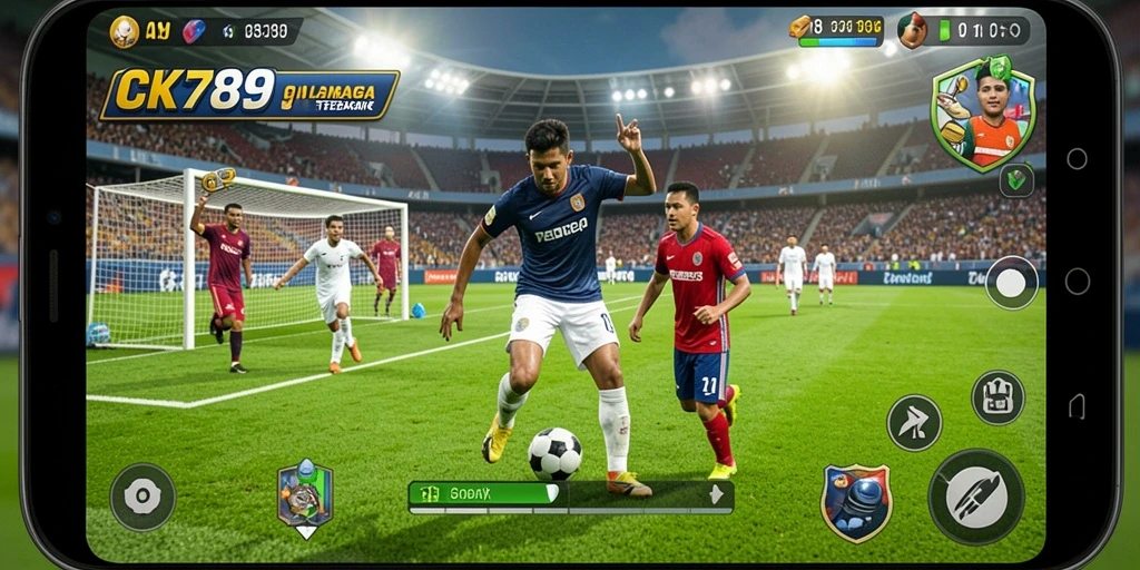 Screenshot CK789 menampilkan aksi permainan olahraga yang mendebarkan.