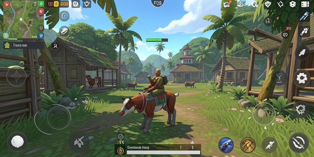 Tampilan gameplay menarik dalam F08 dengan berbagai karakter dan lingkungan.