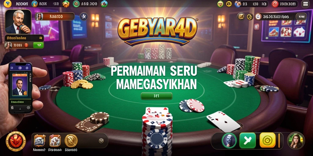 Tampilan gameplay poker GEBYAR4D yang menarik dan interaktif.