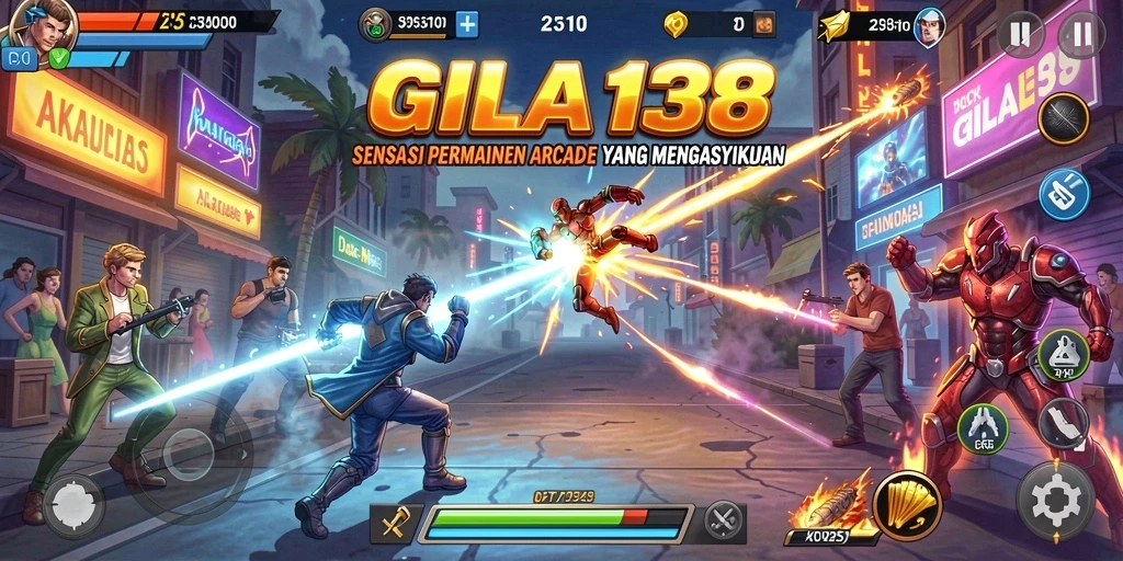 Screenshot gameplay GILA138 yang menyerupai arcade klasik.