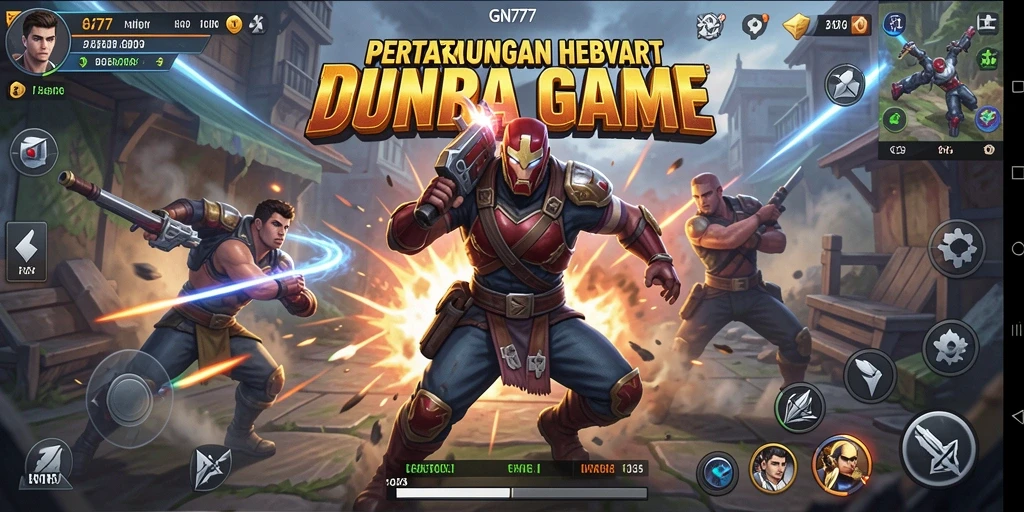 Screenshot gameplay GN777 dengan aksi pertarungan yang menegangkan.