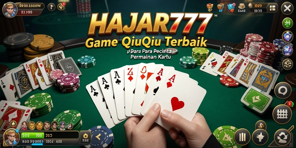 Screenshot utama HAJAR777 menampilkan gameplay mengasyikkan QiuQiu.