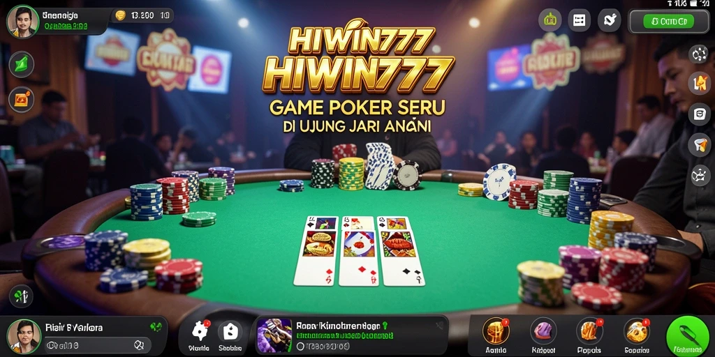 Screenshot gameplay HIWIN777 menampilkan keseruan bermain Poker.