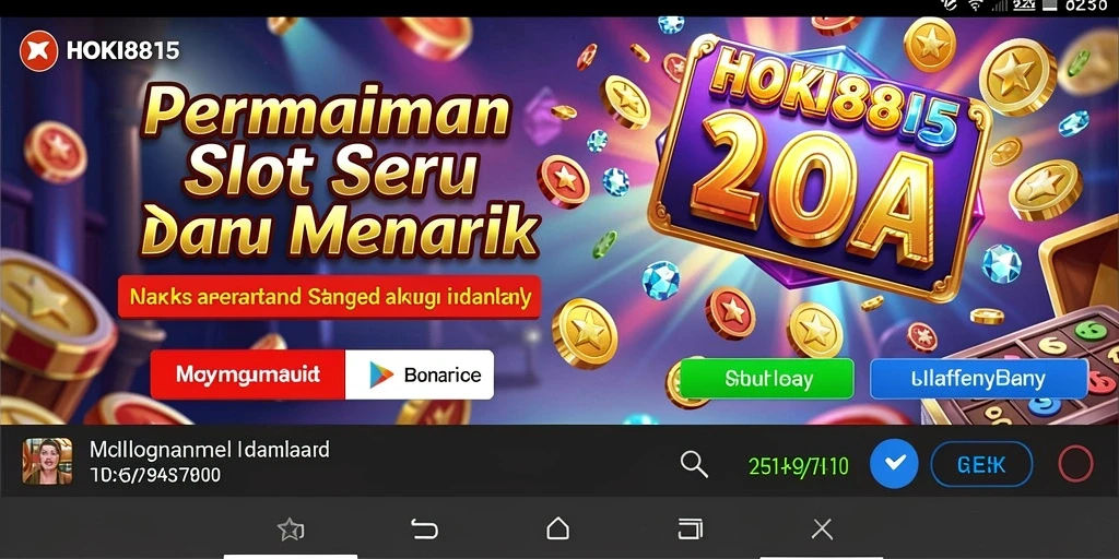 Screenshot HOKI8815 menunjukkan gameplay slot yang seru.