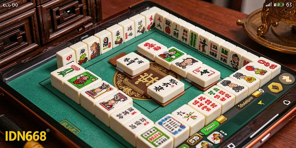 Gameplay seru Mahjong di IDN668 dengan desain yang menarik.