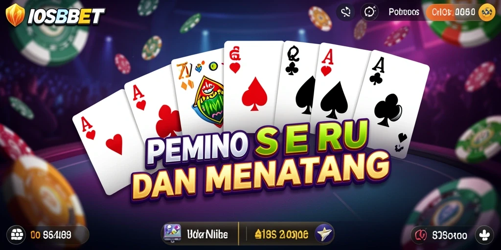 Screenshot gameplay seru dari IOSBET yang menampilkan pertarungan Domino.