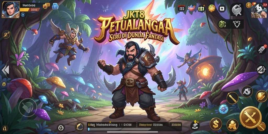Tampilan screenshot JKT8 yang menunjukkan aksi petualangan seru di dalam game.