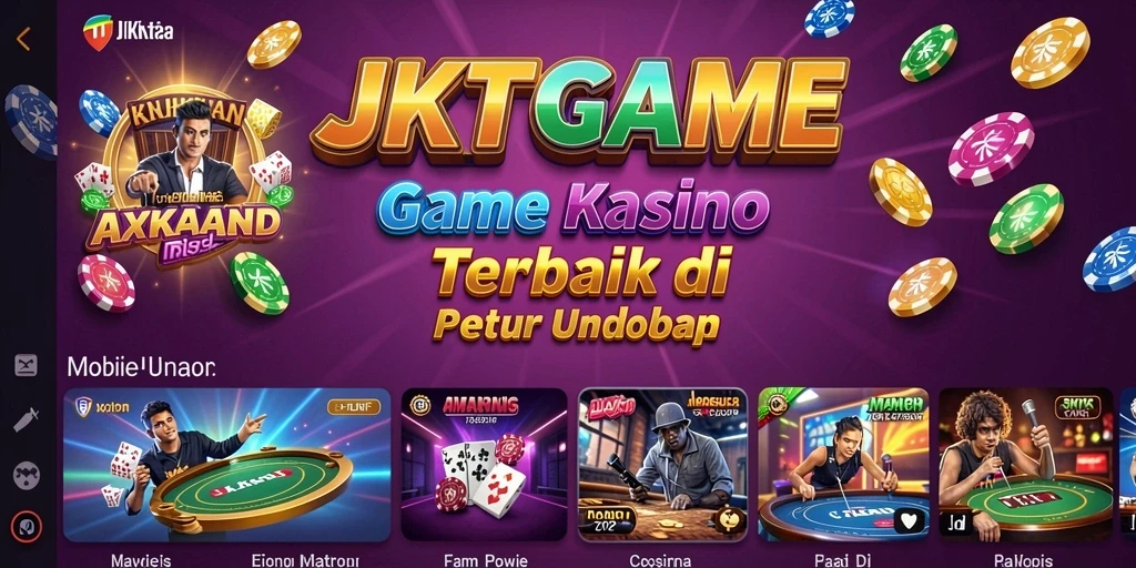 Screenshot utama JKTGAME menampilkan gameplay Kasino yang mengasyikkan.