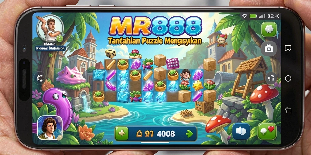 Screenshot gameplay MR888 menampilkan teka-teki yang menarik dan interaktif.