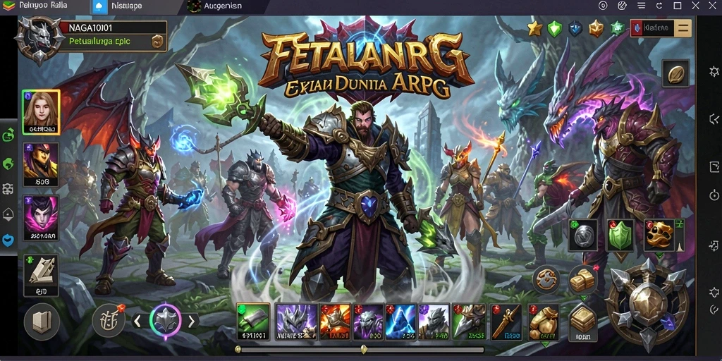 Tampilan gameplay NAGA1001 yang epik dengan pertempuran seru.