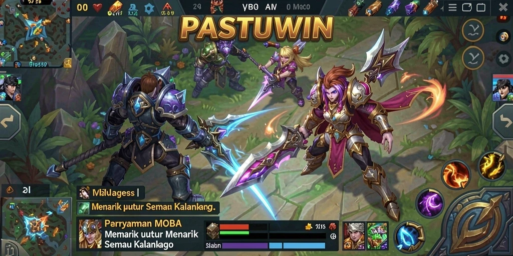 Tangkapan layar menampilkan aksi seru di PASTIWIN dengan karakter yang unik.