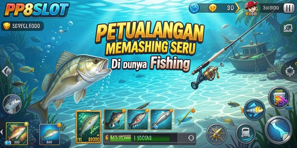 Screenshot gameplay PP8SLOT menampilkan pengalaman memancing yang mendalam dan interaktif.