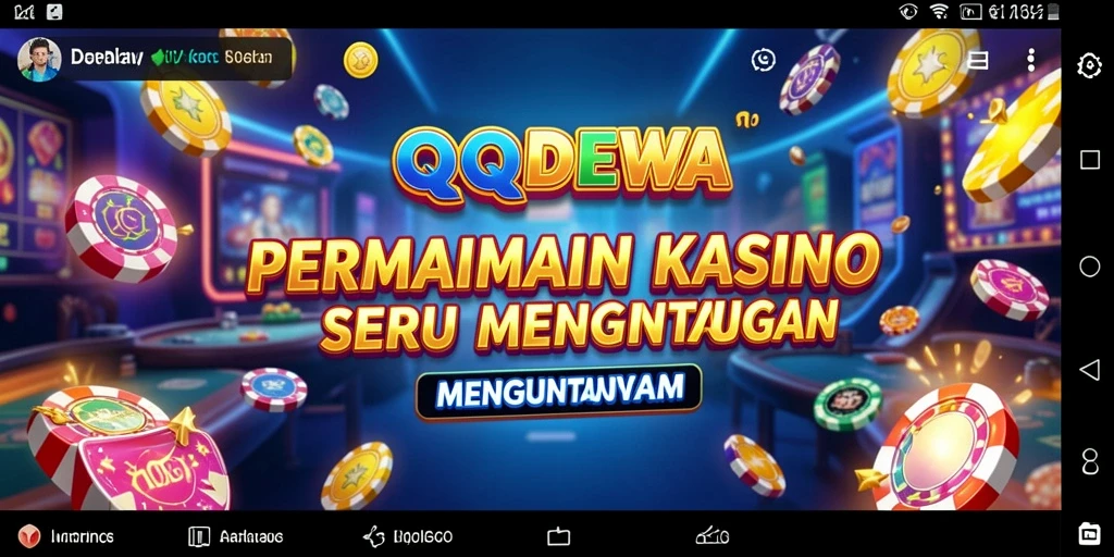 Screenshot gameplay QQDEWA dengan suasana Kasino yang menarik.