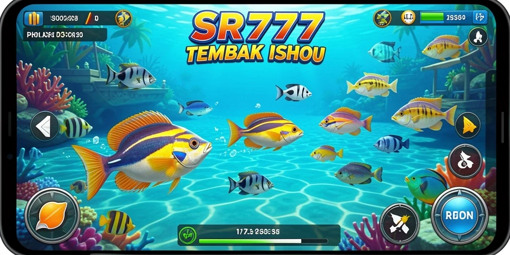 Screenshot gameplay SR777 dengan aksi tembak ikan yang seru.