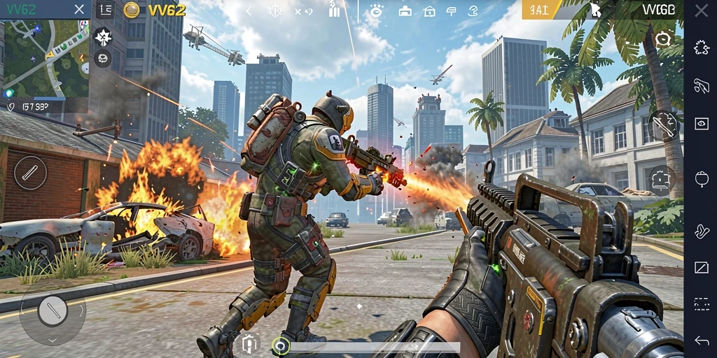 Tampilan gameplay seru dari game TPS VV62 dengan aksi mendebarkan.
